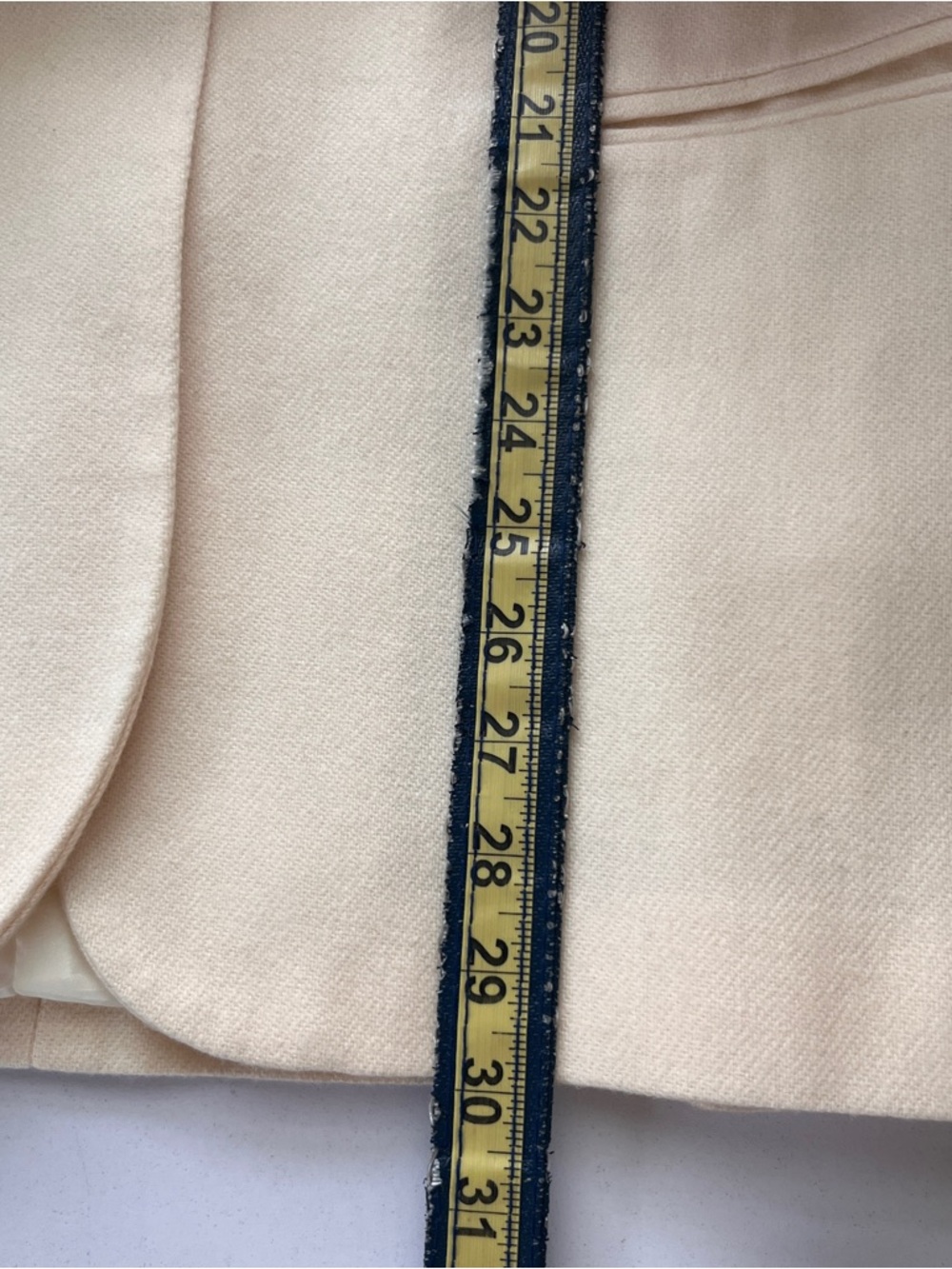 Vintage Cream Single-Button Notch Lapel Blazer - image 7